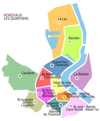 kaart Bordeaux ' arrondissement