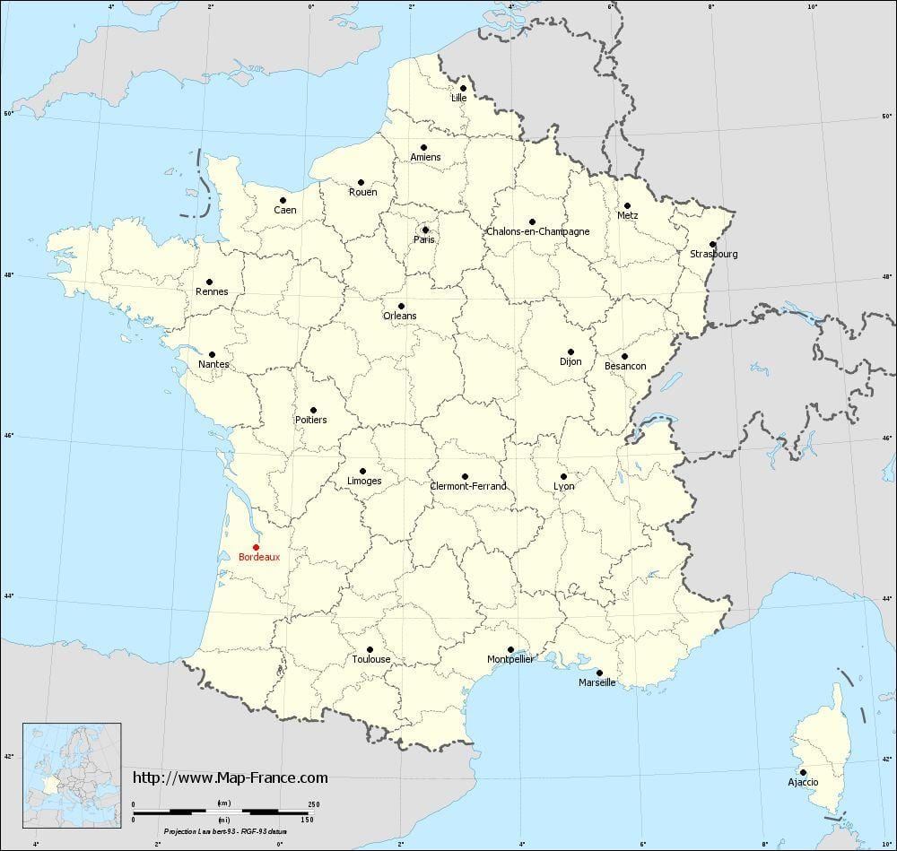 Bordeaux vallad kaardil