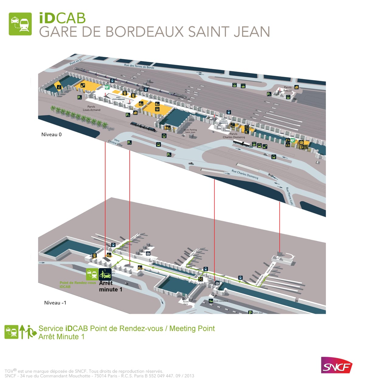Bordeaux ' st jean raudteejaam kaart