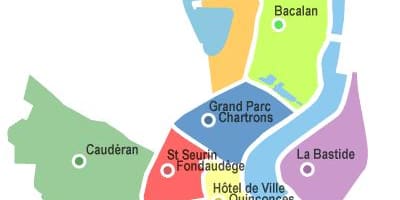 Kaart Bordeaux ' arrondissement