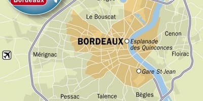 Kaart Bordeaux äärelinnas