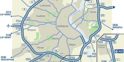 Bordeaux tee kaart