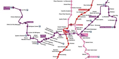 Bordeaux ' s metroo kaart