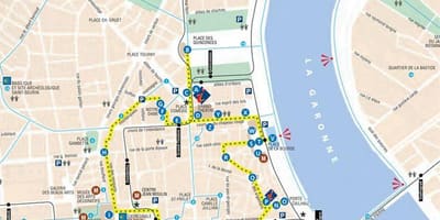 Kaart Bordeaux jalutuskäik